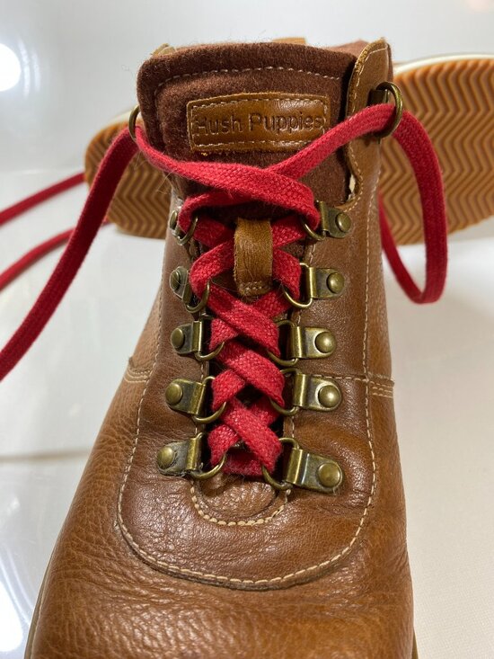 HUSH PUPPIES Bounce Plus Heath Hiker Boots Brown Leather Men\'s Sz 9.5 Comfort main image 13